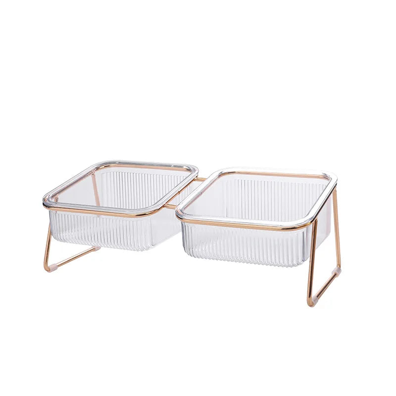 Snoutik GoldenRise Double Bowl Set