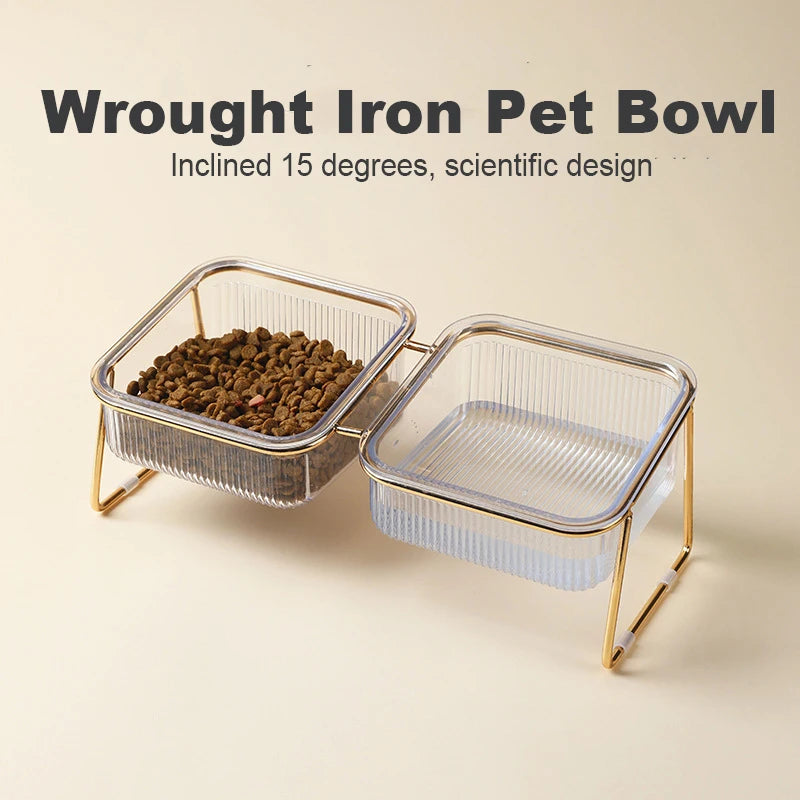 Snoutik GoldenRise Double Bowl Set