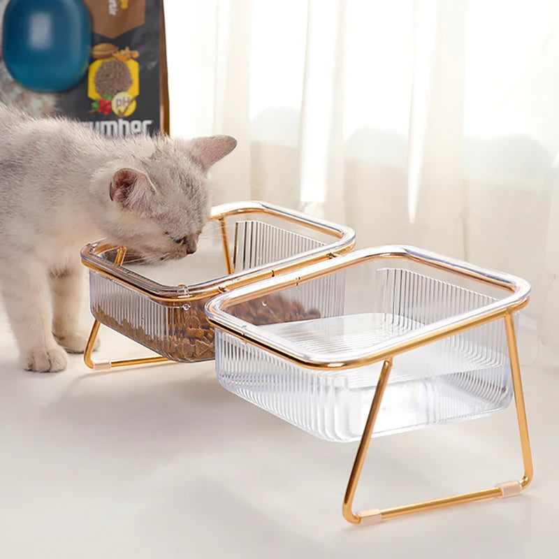 Snoutik GoldenRise Double Bowl Set
