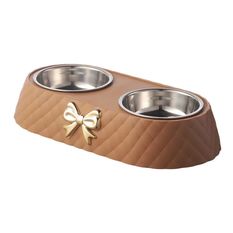 Snoutik Bow‑Tie Double Pet Bowl - Snoutik pet store