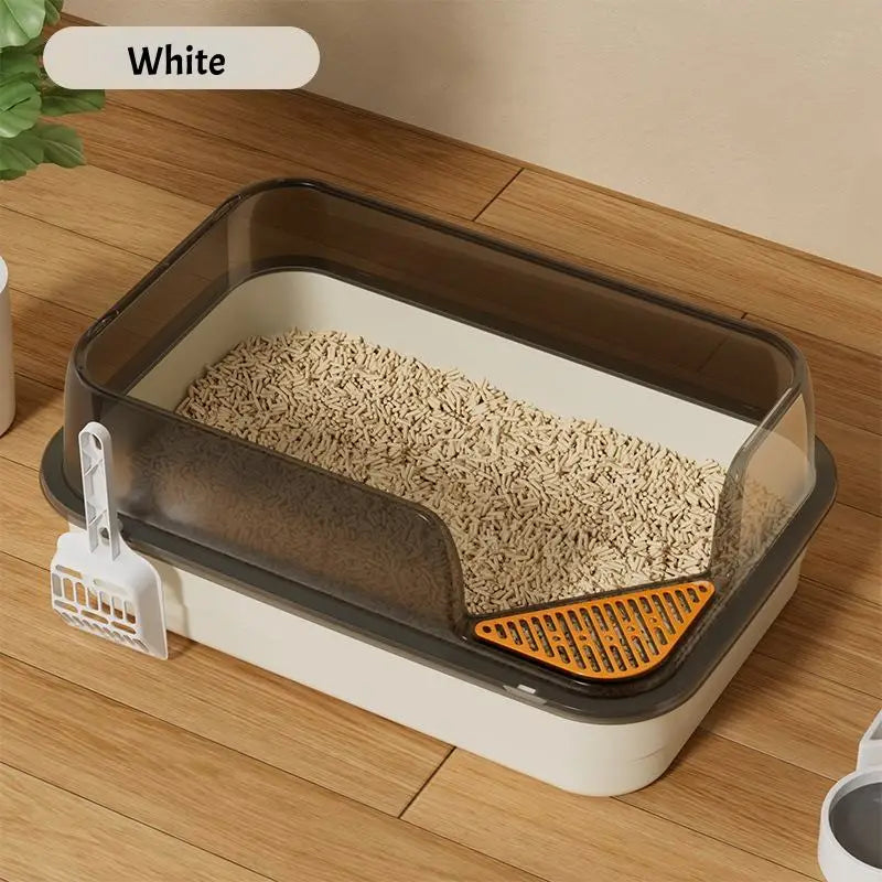 Snoutik Premium Semi‑Enclosed Cat Litter Box