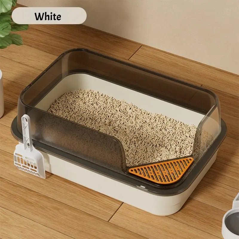 Snoutik Premium Semi‑Enclosed Cat Litter Box - Snoutik pet store