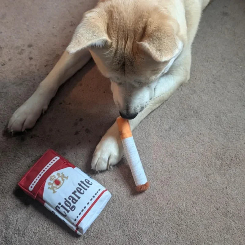Snoutik Plush Dog Toy – Cigarette Design