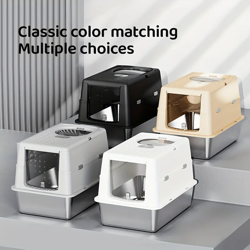 Snoutik Stainless Steel Cat Litter Box