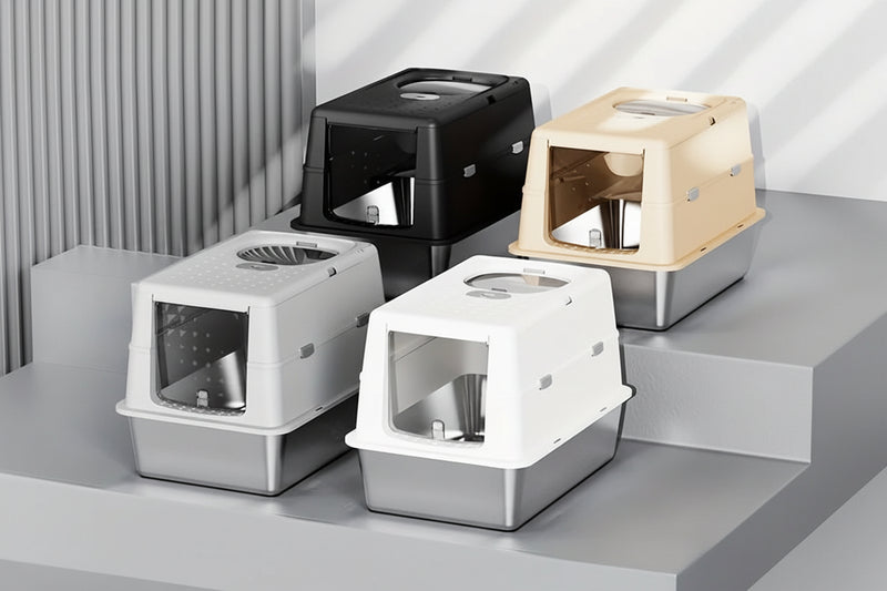 Snoutik Stainless Steel Cat Litter Box - Snoutik pet store