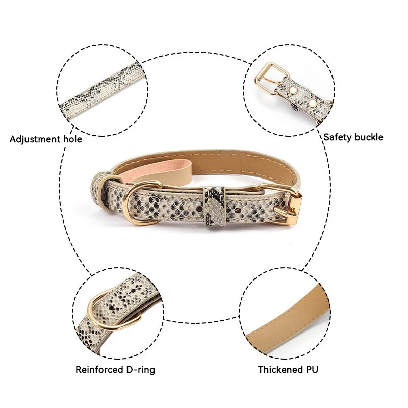 Snoutik Prestige Leather Collar for Pets