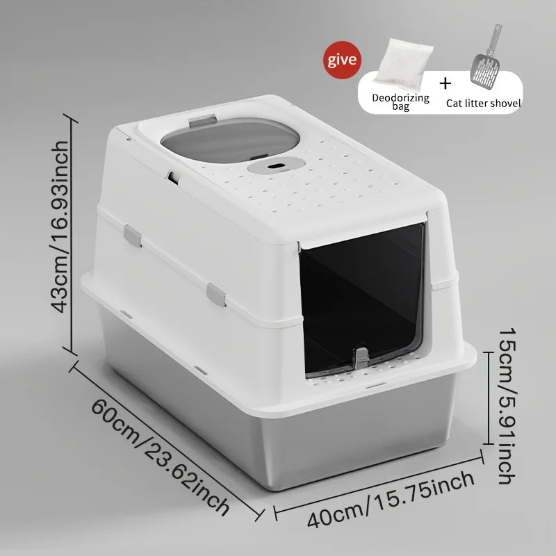 Snoutik Stainless Steel Cat Litter Box - Snoutik pet store