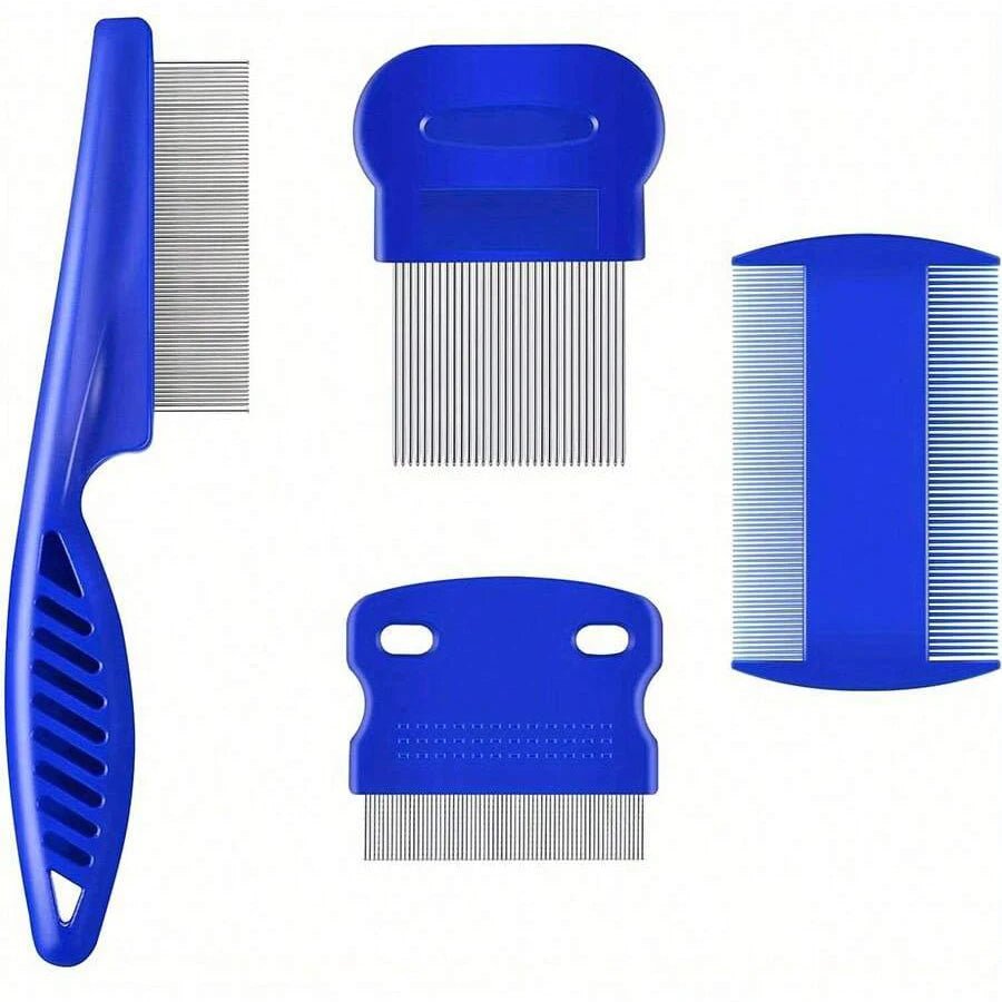 Snoutik Stainless Steel Pet Comb for lice and flees Set (4 Pack) - Snoutik pet store