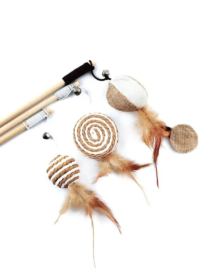 Snoutik Feather Teaser Cat Wand