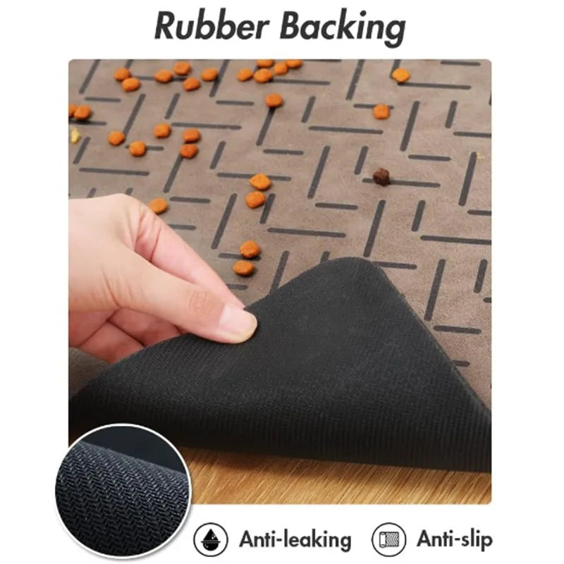 Snoutik Winter Pet Feeding Mat with a pattern
