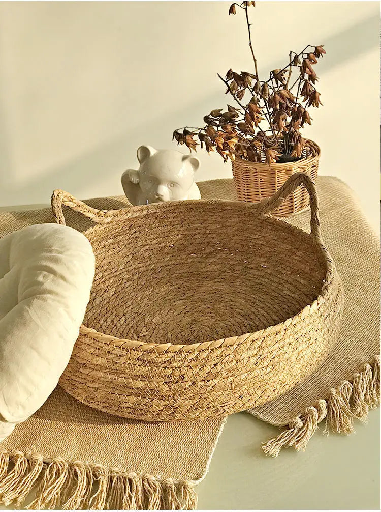 Snoutik Rattan Cat Basket with Cushion