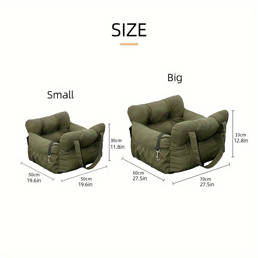 Snoutik Comfortable Dog Car Seat with Safety Belt