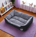 Snoutik Black Plush Dog Bed