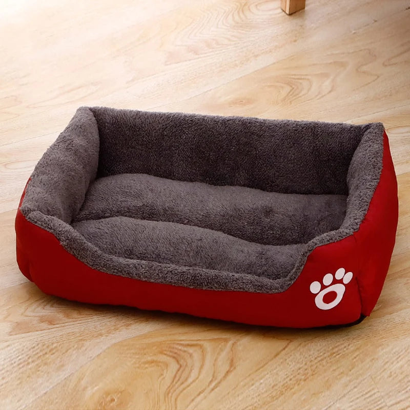 Black plush bite‑resistant dog bed mat with non‑slip bottom, cozy and durable for dogs of all sizes.