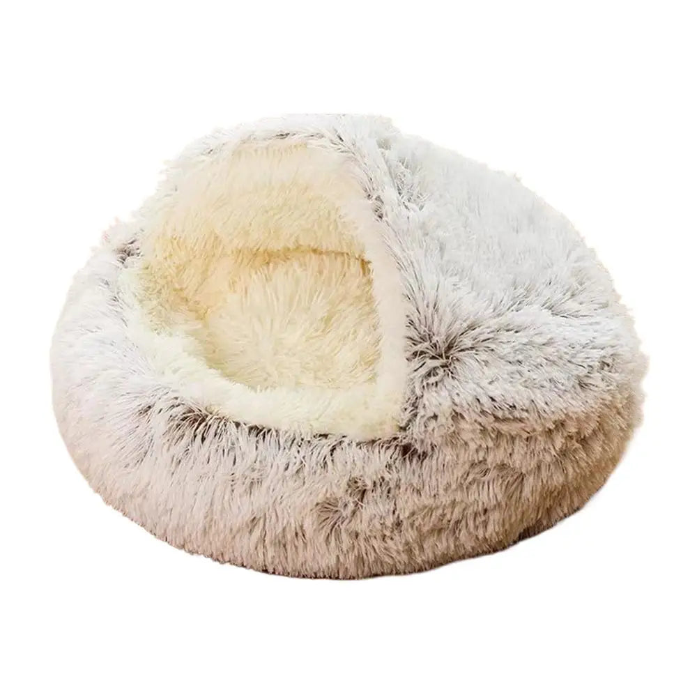 Winter Warm Semi‑Enclosed Cat Bed
