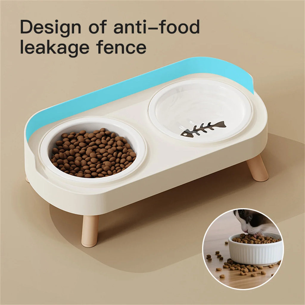Snoutik Adjustable Double Bowl Feeder