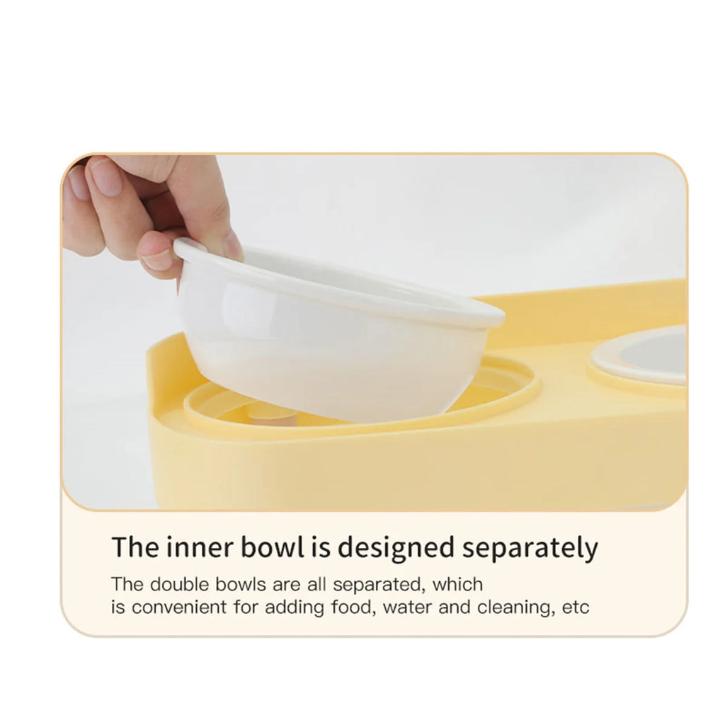 Snoutik Adjustable Double Bowl Feeder