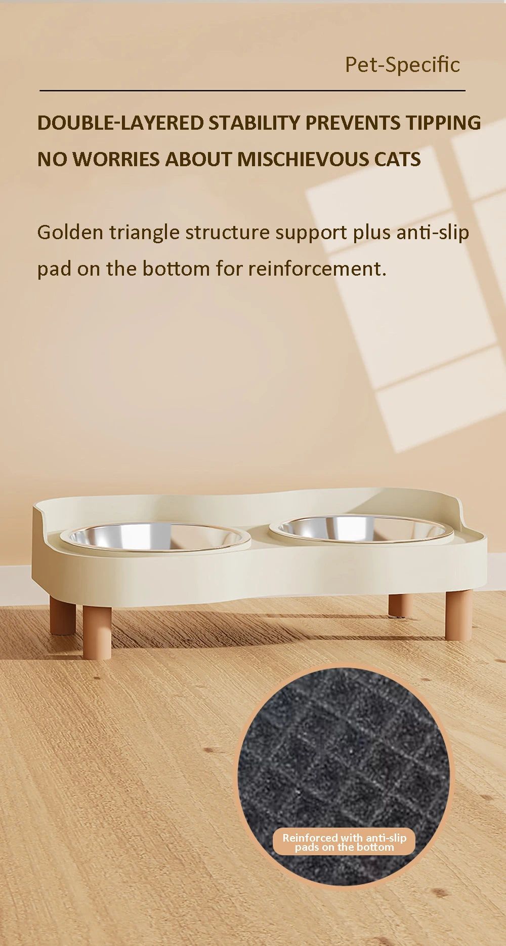 Snoutik Elevated Double Pet Bowl