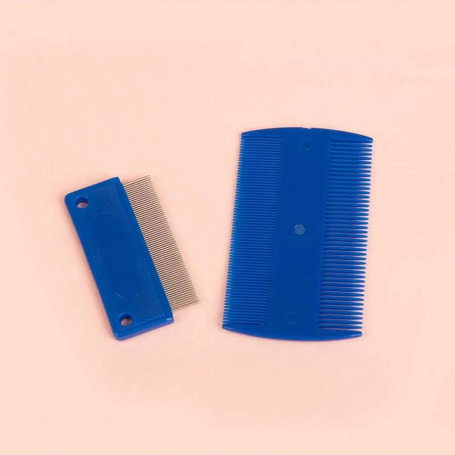 Snoutik Stainless Steel Pet Comb for lice and flees Set (4 Pack)