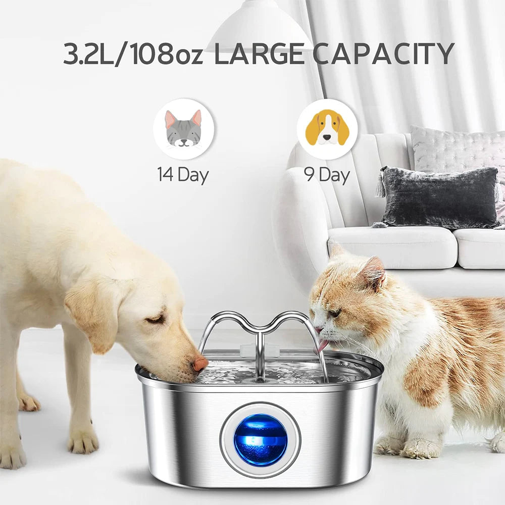 Snoutik Flow Stainless Steel Pet Fountain