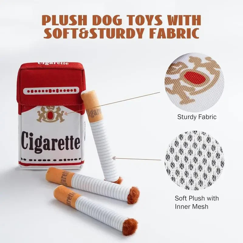 Snoutik Plush Dog Toy – Cigarette Design
