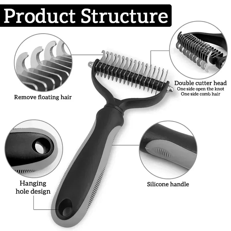 Snoutik Stainless Steel Pet Hair Removal Comb