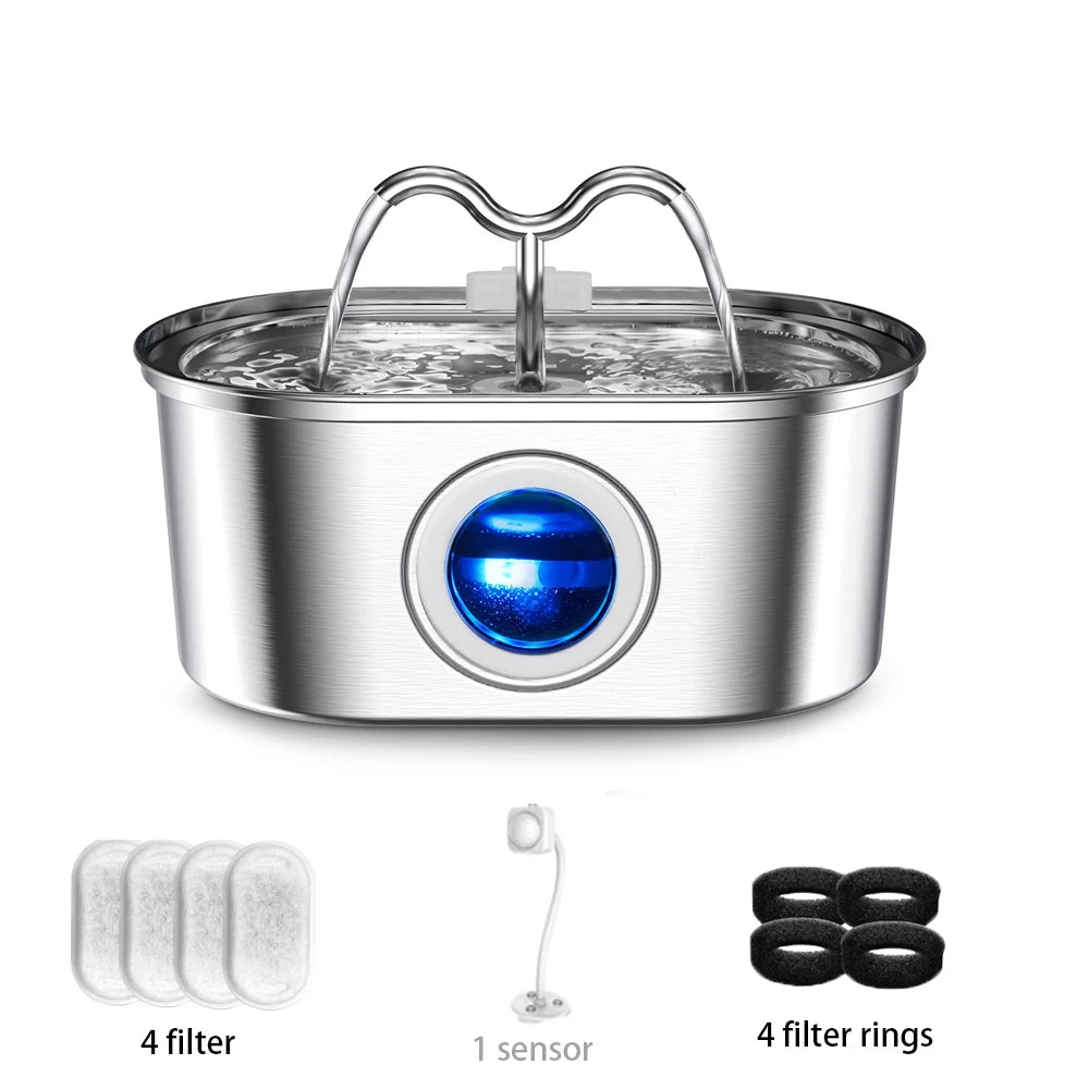 Snoutik Flow Stainless Steel Pet Fountain
