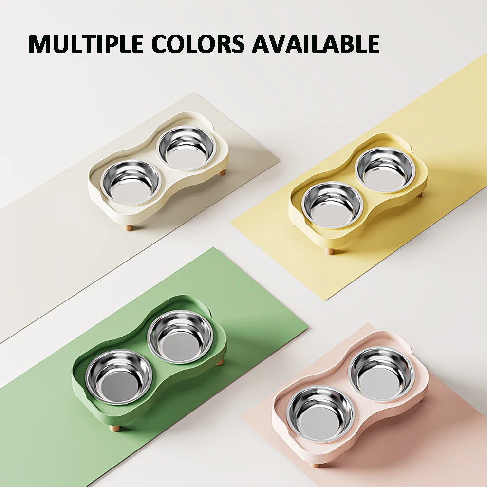 Snoutik Elevated Double Pet Bowl