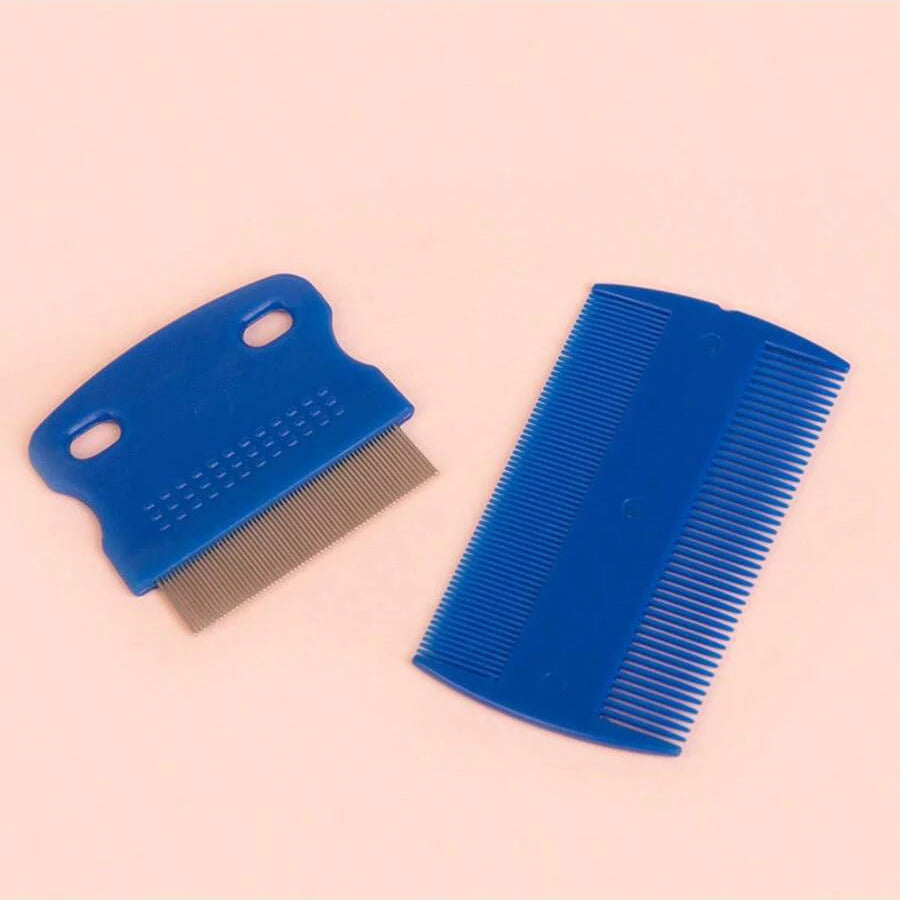 Snoutik Stainless Steel Pet Comb for lice and flees Set (4 Pack)