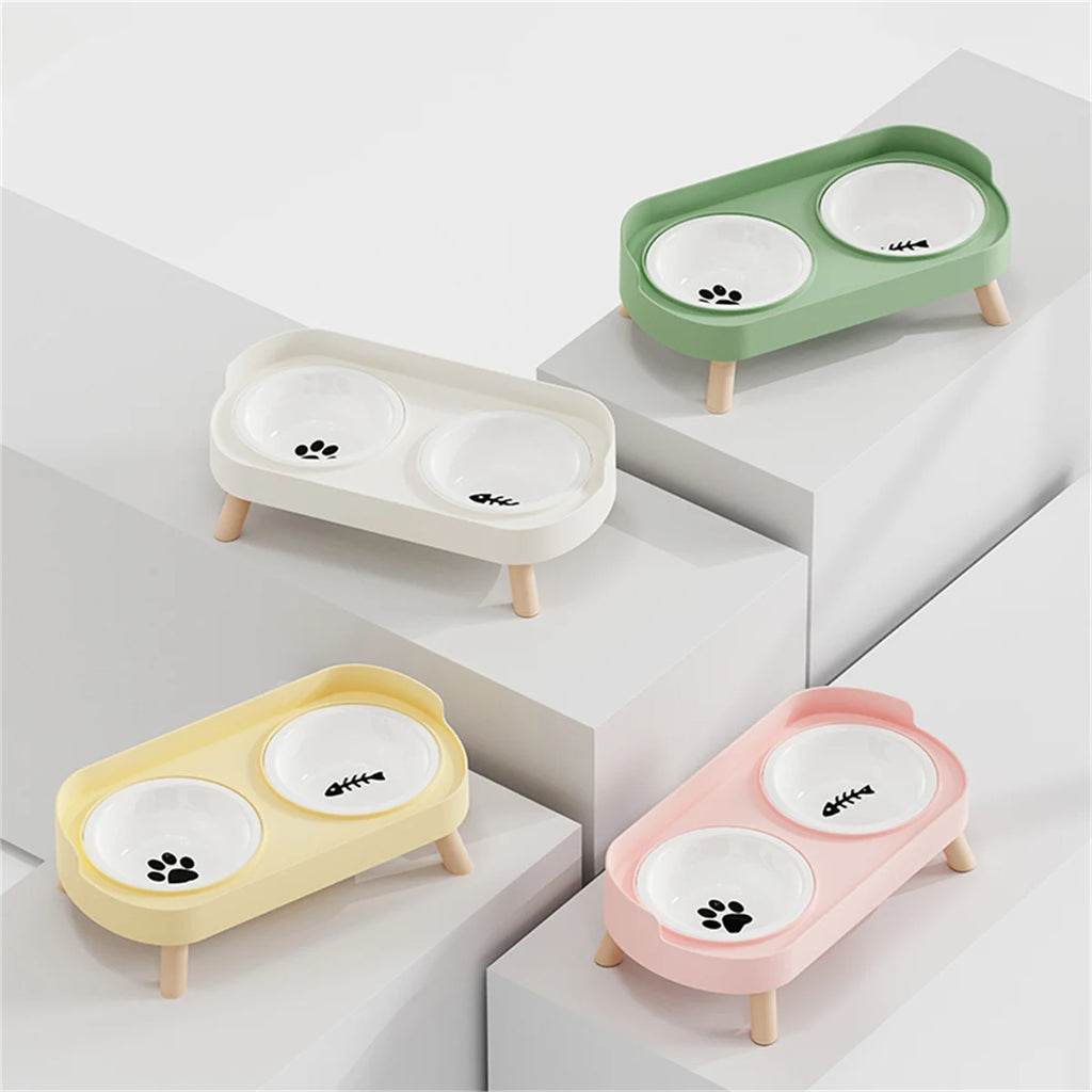 Snoutik Adjustable Double Bowl Feeder