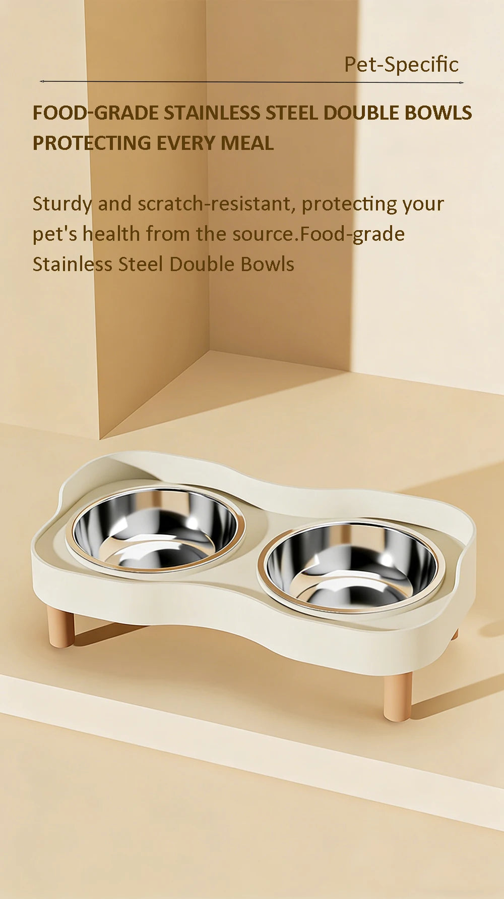 Snoutik Elevated Double Pet Bowl