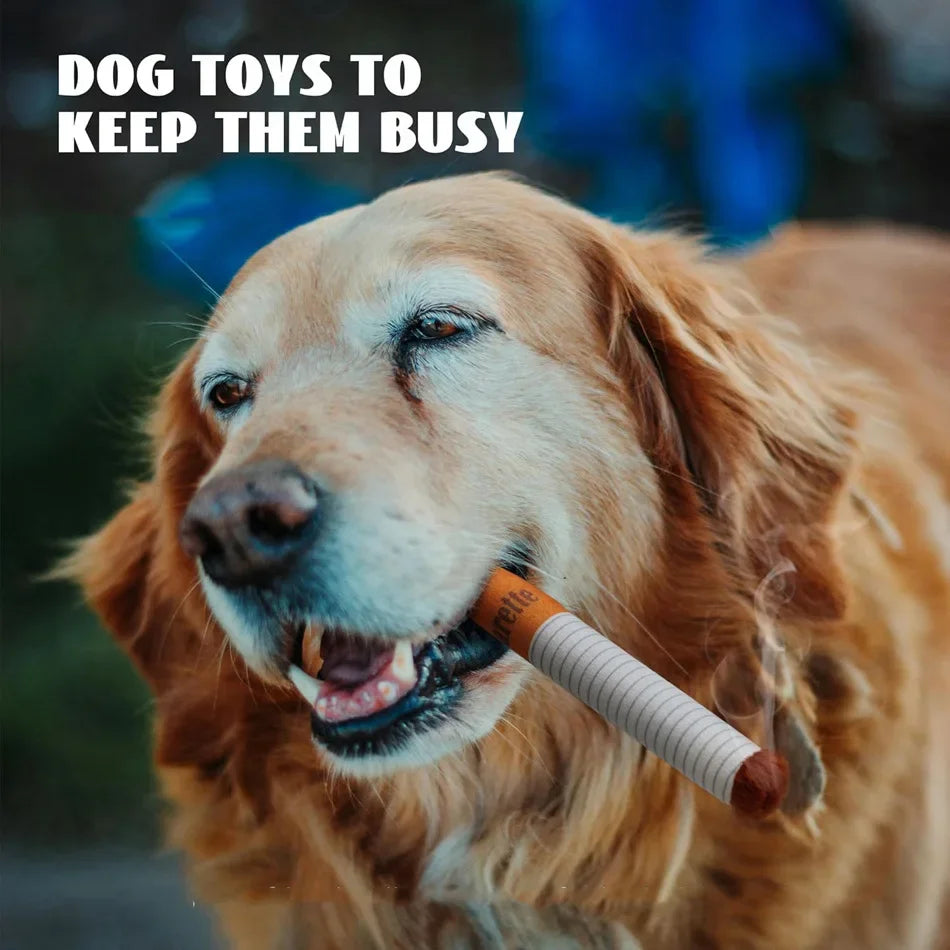 Snoutik Plush Dog Toy – Cigarette Design