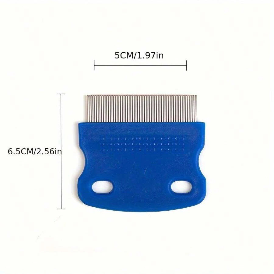 Snoutik Stainless Steel Pet Comb for lice and flees Set (4 Pack)