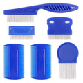 Snoutik Stainless Steel Pet Comb for lice and flees Set (4 Pack)