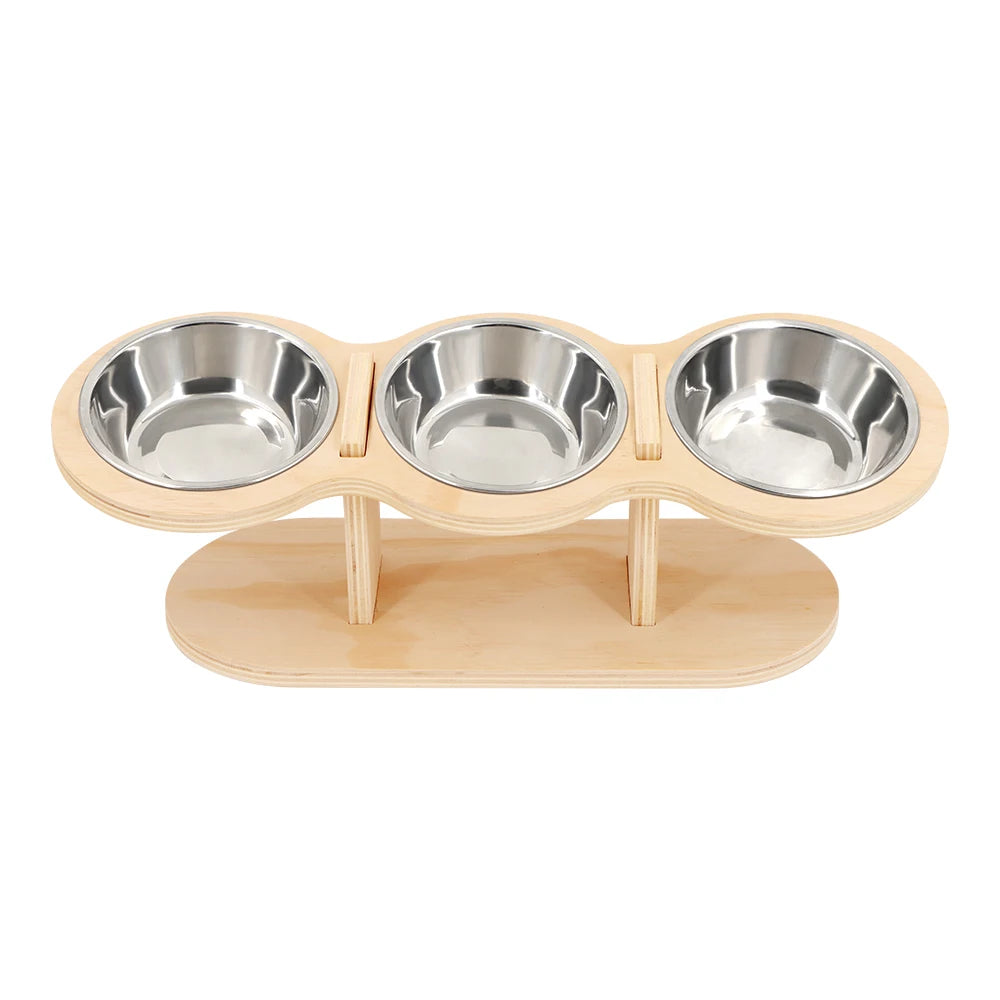 Snoutik Elevated Wooden Pet Feeder