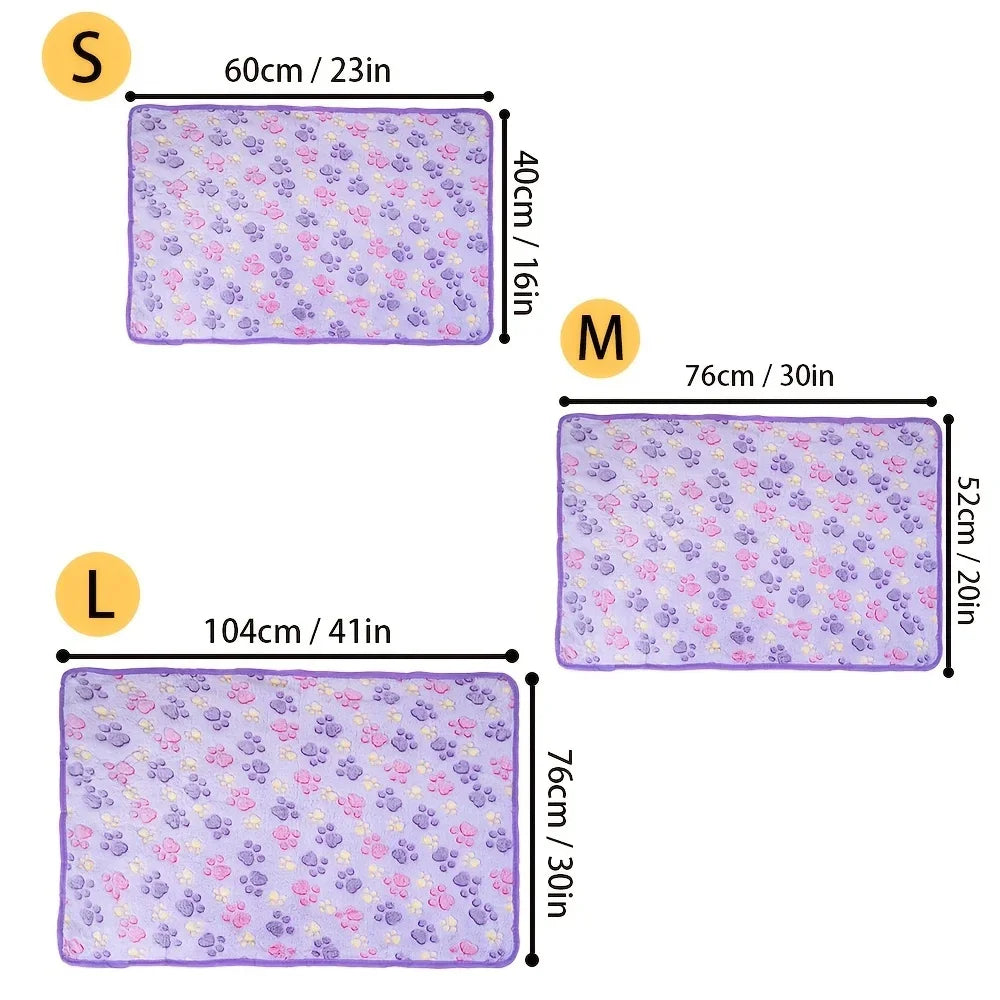 Snoutik Soft Fleece Pet Blanket  (Purple)