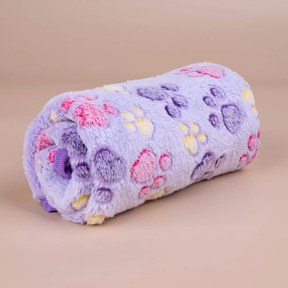 Snoutik Soft Fleece Pet Blanket  (Purple)
