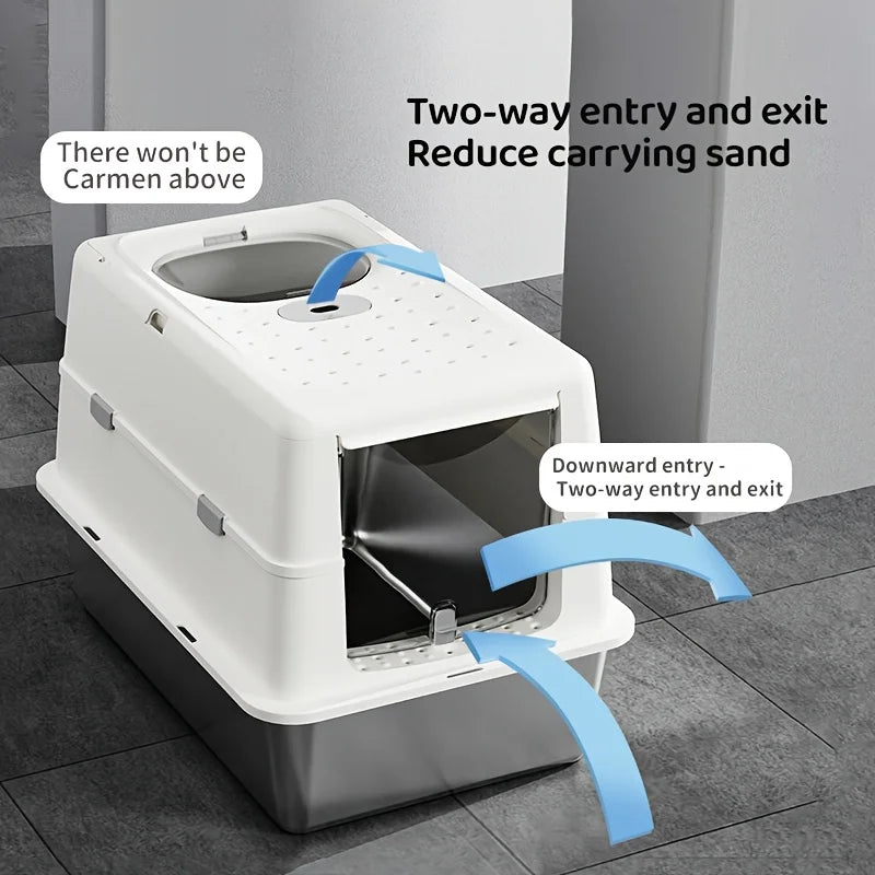 Snoutik Stainless Steel Cat Litter Box