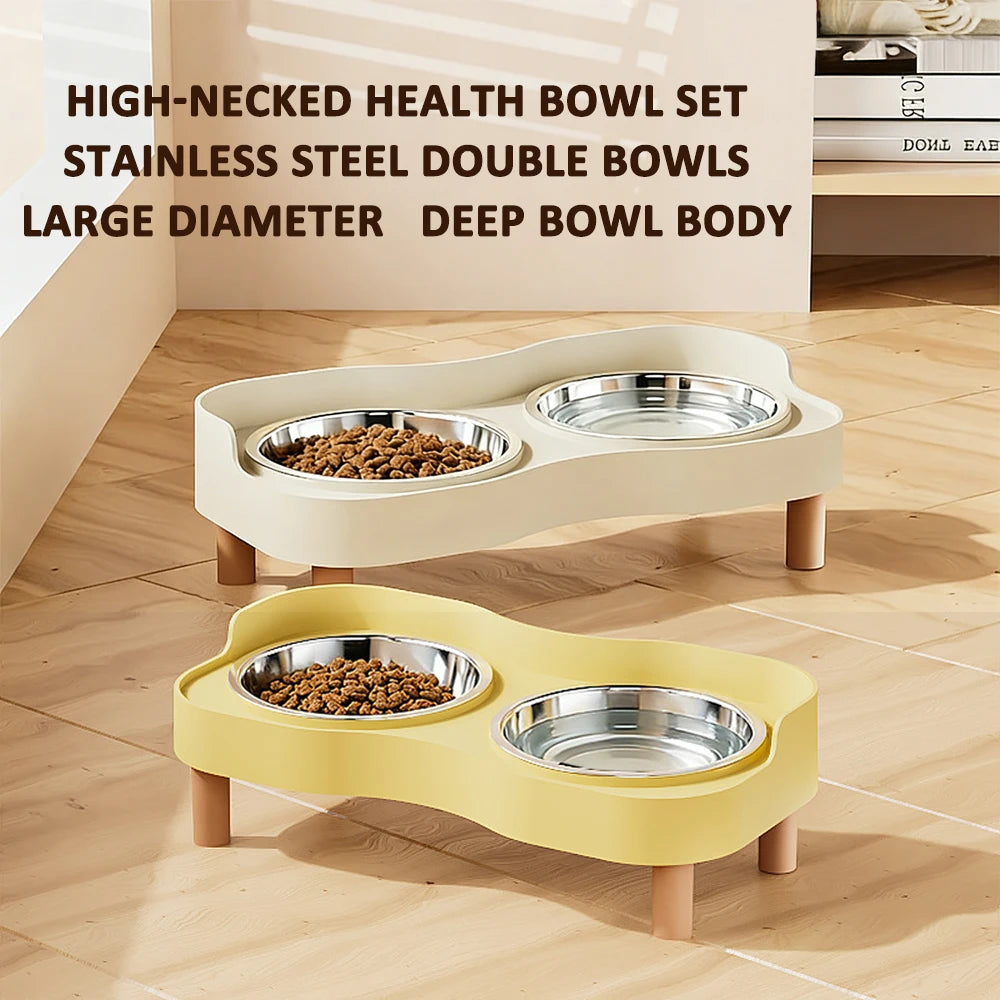 Snoutik Elevated Double Pet Bowl