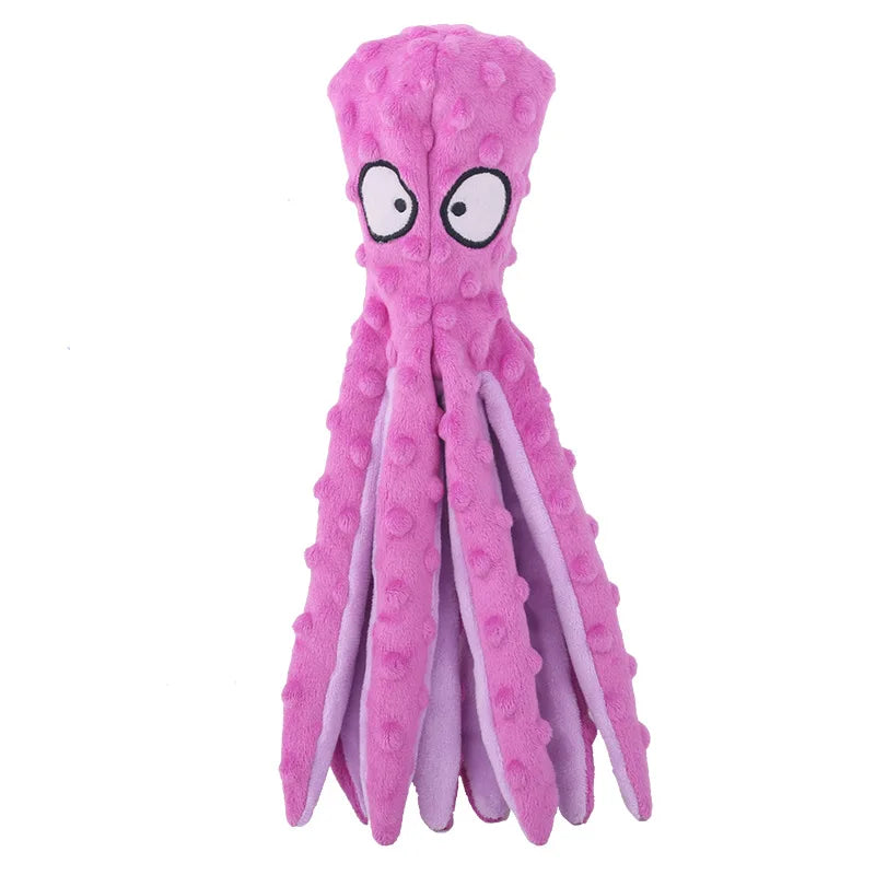 Plush dinosaur pet toy, durable and soft for chewing, tugging, and cuddling, ideal for small dogs and cats.
