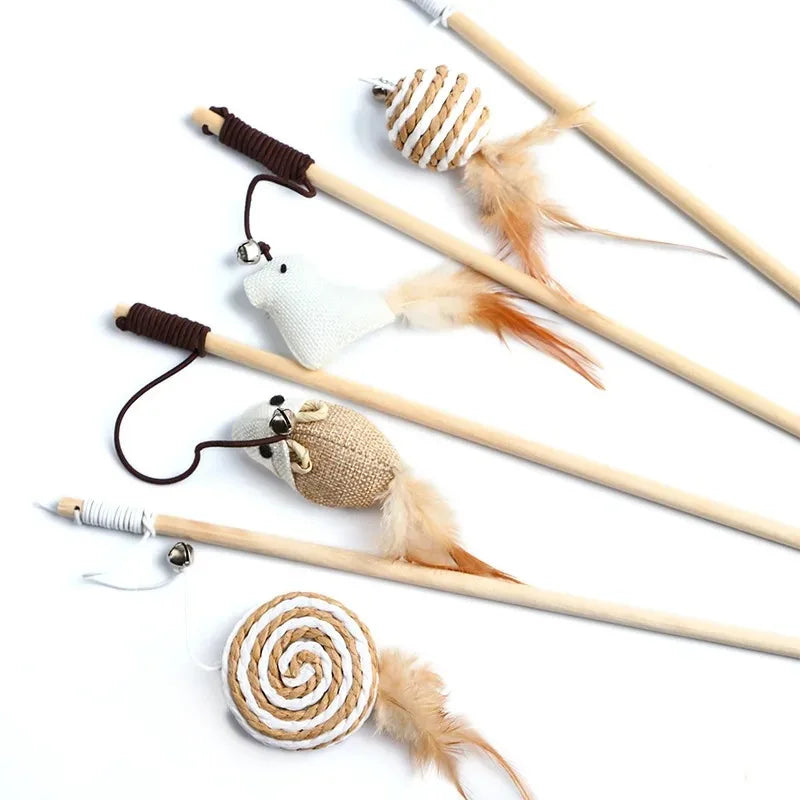 Snoutik Feather Teaser Cat Wand
