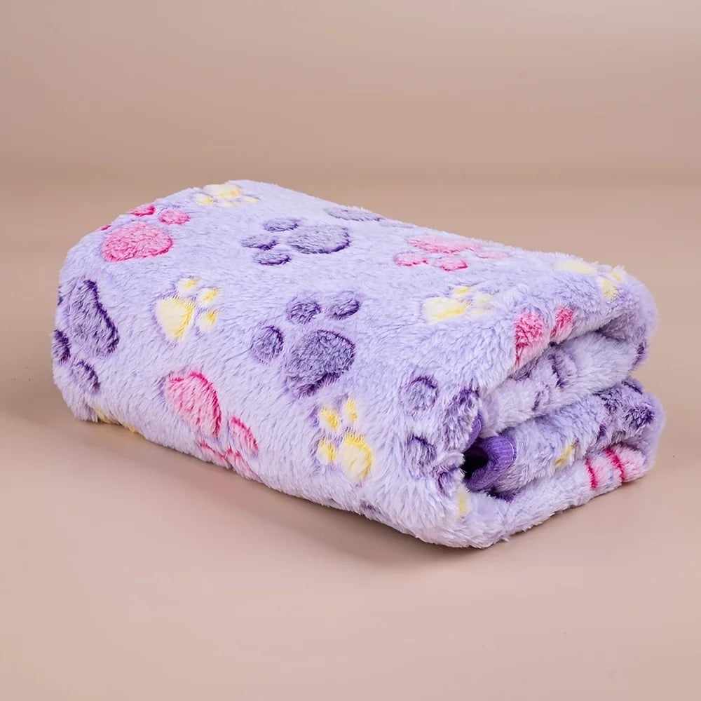 Snoutik Soft Fleece Pet Blanket  (Purple)