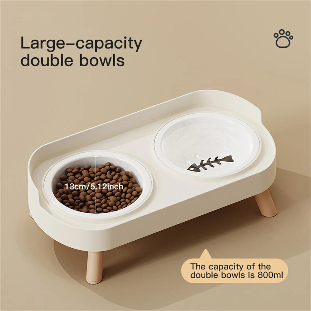 Snoutik Adjustable Double Bowl Feeder