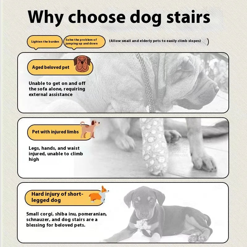 Snoutik Bone‑Shape Pet Stairs