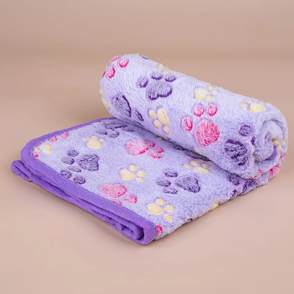 Snoutik Soft Fleece Pet Blanket  (Purple)