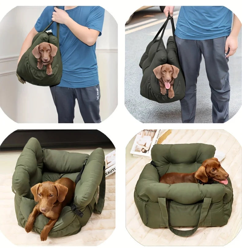 Snoutik Comfortable Dog Car Seat with Safety Belt