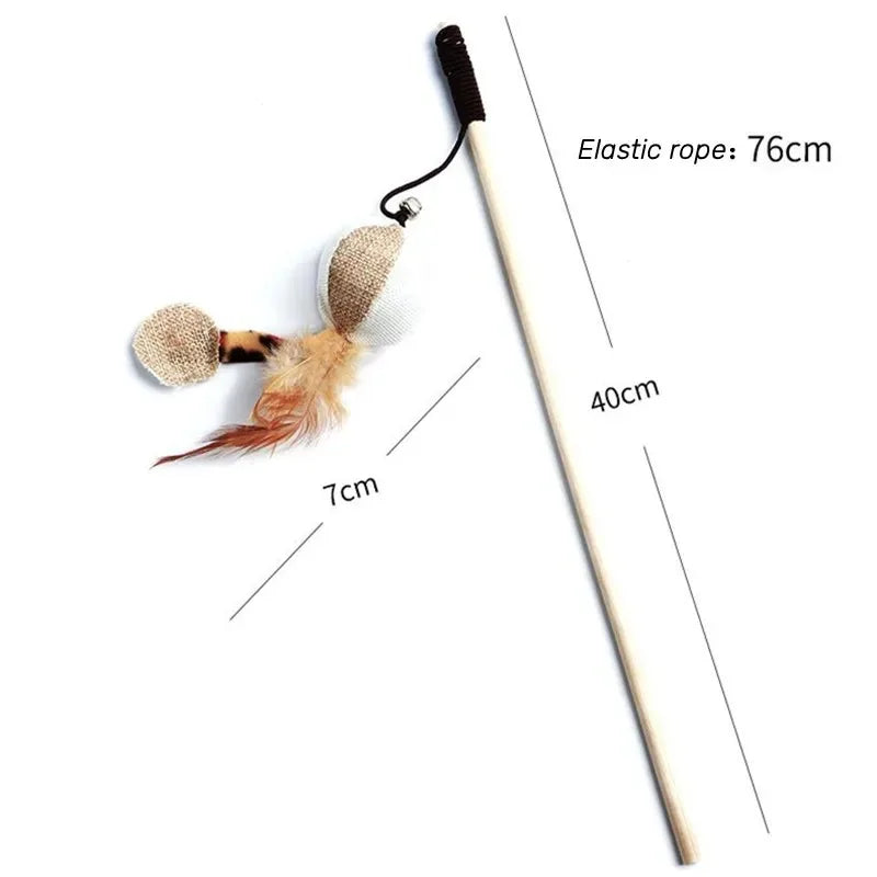 Snoutik Feather Teaser Cat Wand