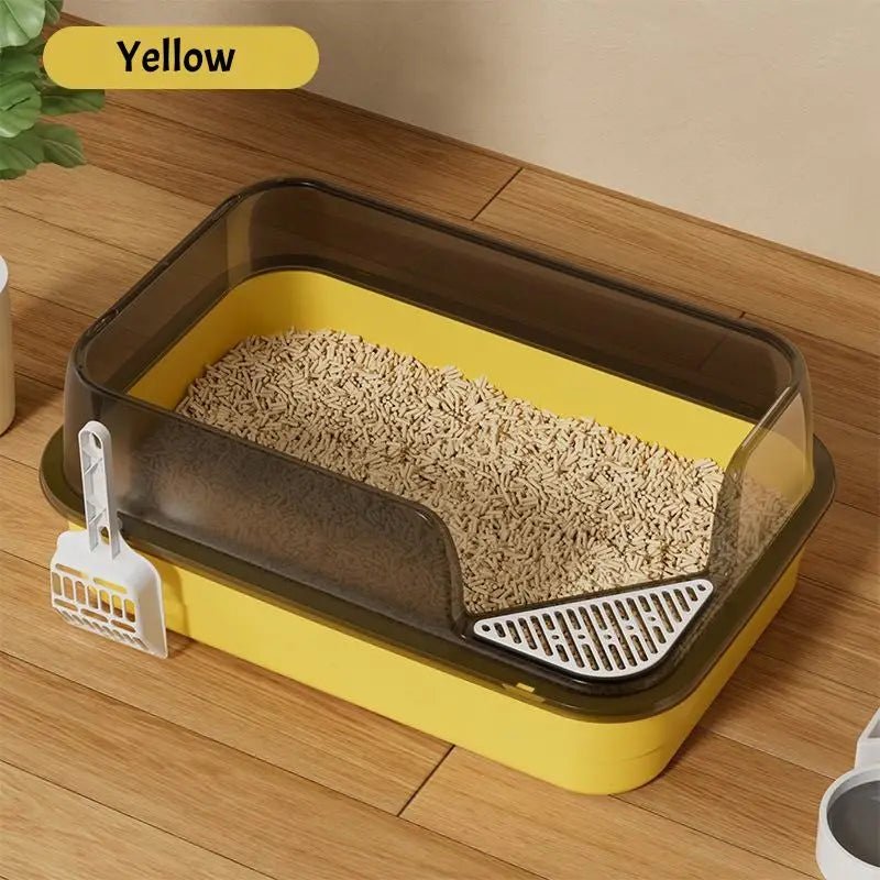 Snoutik Premium Semi‑Enclosed Cat Litter Box - Snoutik pet store