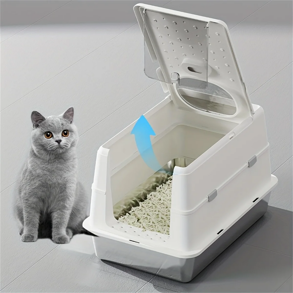 Snoutik Stainless Steel Cat Litter Box