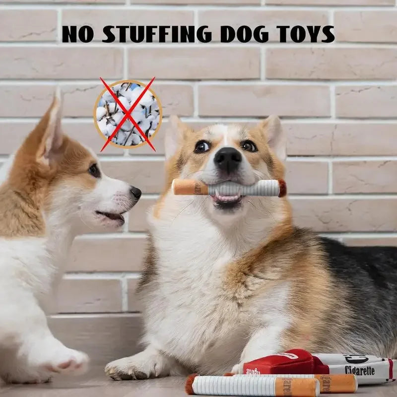 Snoutik Plush Dog Toy – Cigarette Design